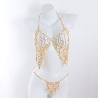 Rhinestone Body Chain: Sexy Bikini Chest Chain for Women