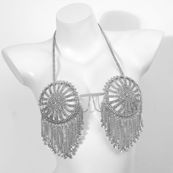 Diamond Tassel Body Chain: Rhinestone Bra Chest Chain for Women - Image 4