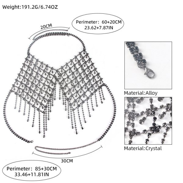 Diamond Tassel Body Chain: Sexy Bikini Jewelry for Club & Party - Image 3