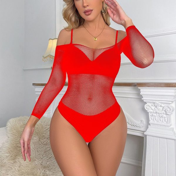 Sexy Mesh Jumpsuit Bikini Set: Strapless Wrap Skirt Lingerie - Image 4