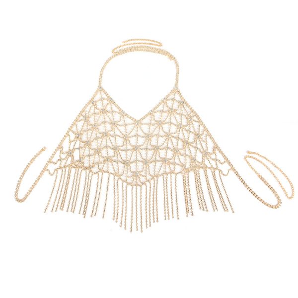 Diamond Tassel Body Chain: Sexy Rhinestone Chest Jewelry for Nightclub & Party - Image 6