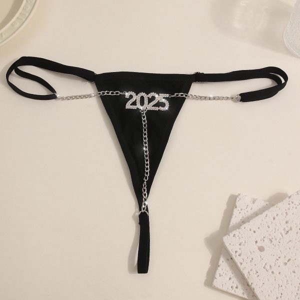 2025 New Year Rhinestone G-String Body Chain: Sexy Nightclub Panties - Image 2