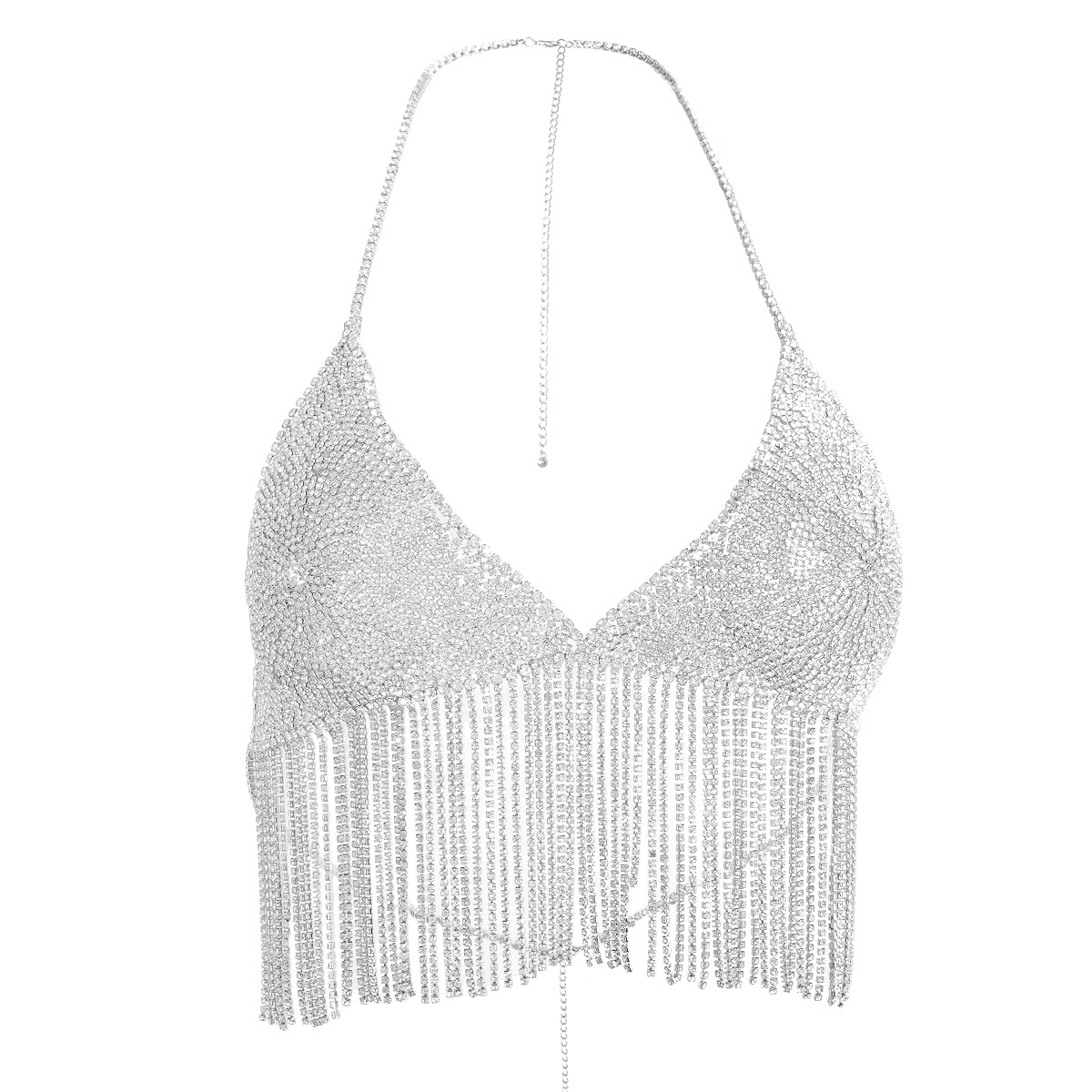 Rhinestone Body Chain: Sexy Tassel Chest Jewelry for Nightclub - Image 5