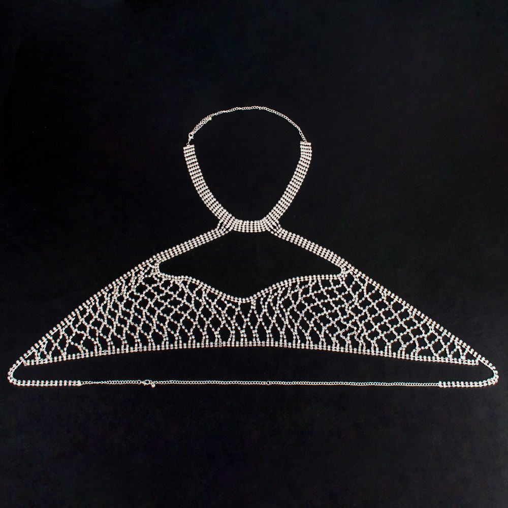 Sexy Body Chain Bra - Rave Bikini Chest Jewelry for Women - Image 3