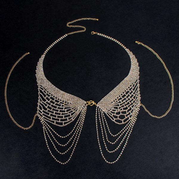 Diamond Angel Wings Body Chain - Runway Tassel Chest Jewelry - Image 7