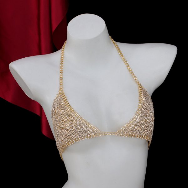 Diamond Rhinestone Body Chain: Sexy Tassel Chest Jewelry for Women - Image 2