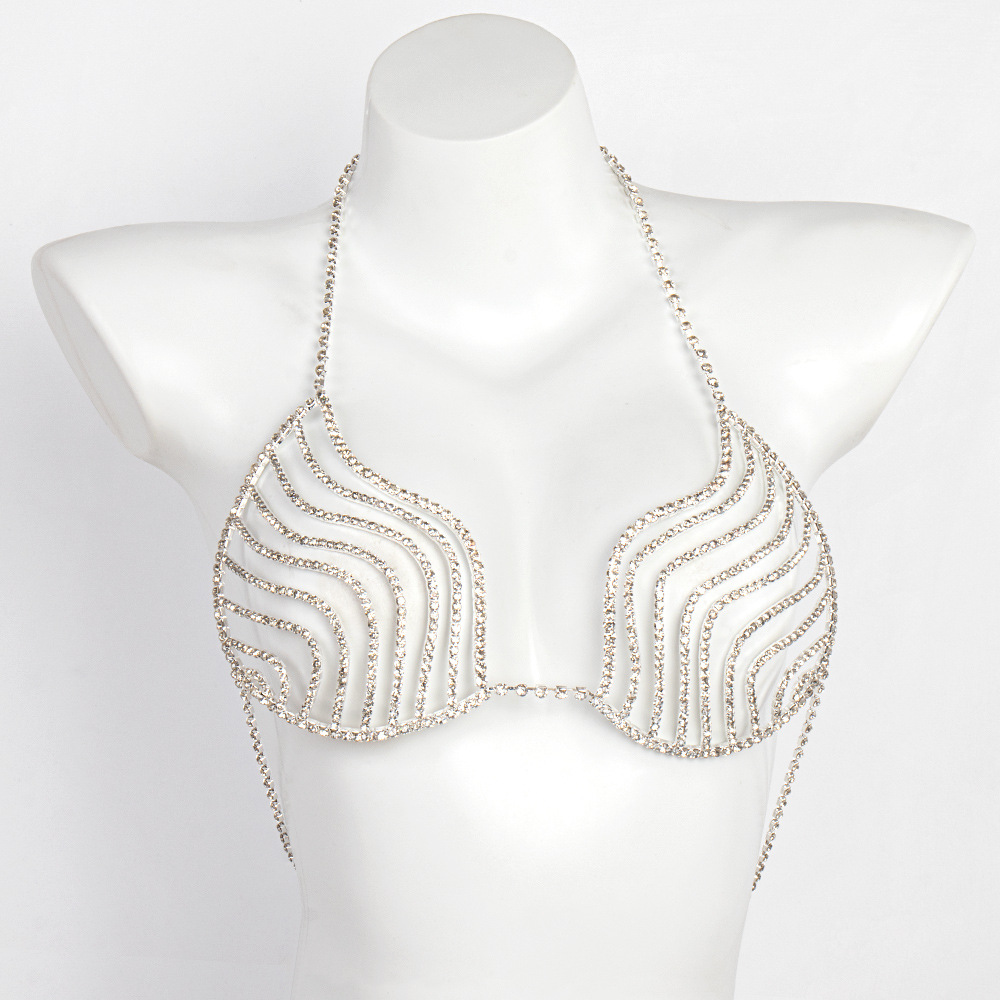 Rhinestone Body Chain Bra: Sexy Crystal Bikini Body Jewelry - Image 2