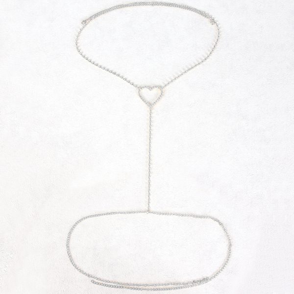 Rhinestone Love Waist Chain: Sexy Body Jewelry for Women - Image 3