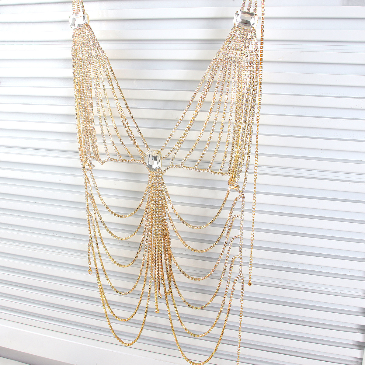 Rhinestone Body Chain: Sexy Bikini Breast Jewelry for Prom & Nightclub - Image 3