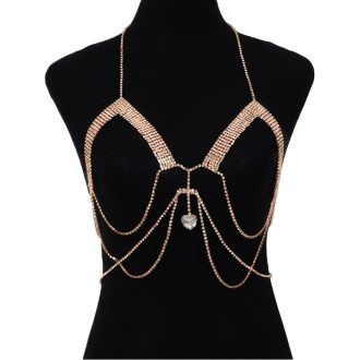 Rhinestone Bra Chain: Sexy Tassel Body Jewelry for Nightclub & Party