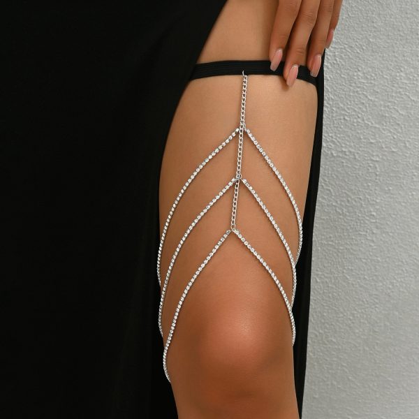Diamond Thigh Chain: Sexy Multi-Layer Body Jewelry for Women - Image 4