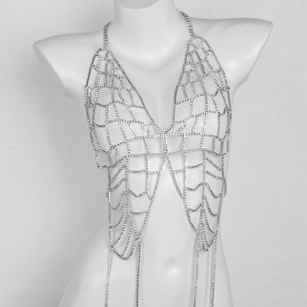 Diamond Butterfly Body Chain: Sexy Tassel Bra for Women - Image 7