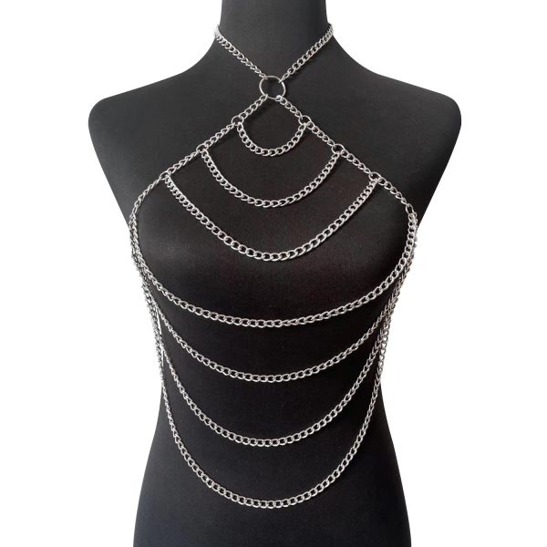 Sultry Hollow Chain Body Jewelry: Sexy Multi-Layer Party Body Chain DL0014 - Image 5