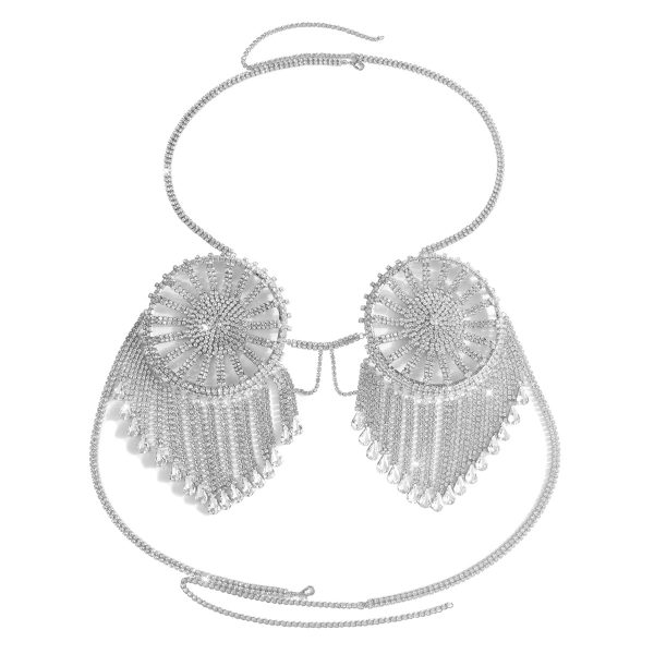 Diamond Tassel Body Chain: Rhinestone Bra Chest Chain for Women - Image 5