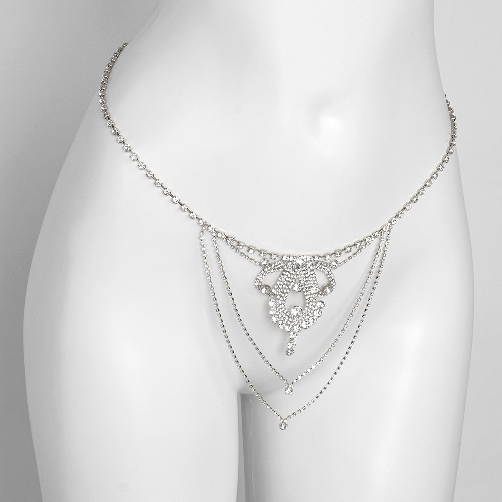 Rhinestone Bikini: Sexy Diamond Body Chain for Club & Rave