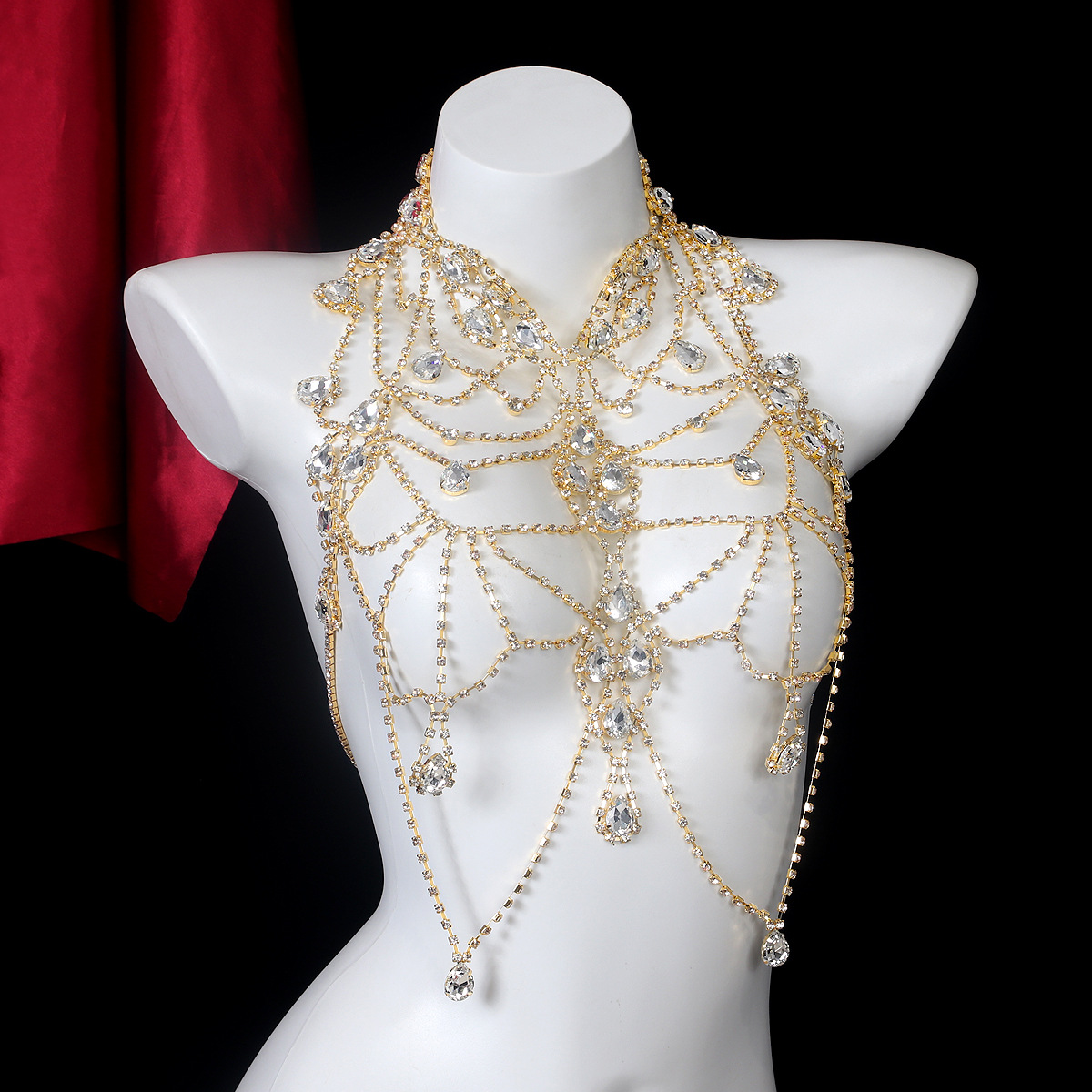 Rhinestone Body Chain: Sexy Layered Chest Jewelry for Women - Image 6