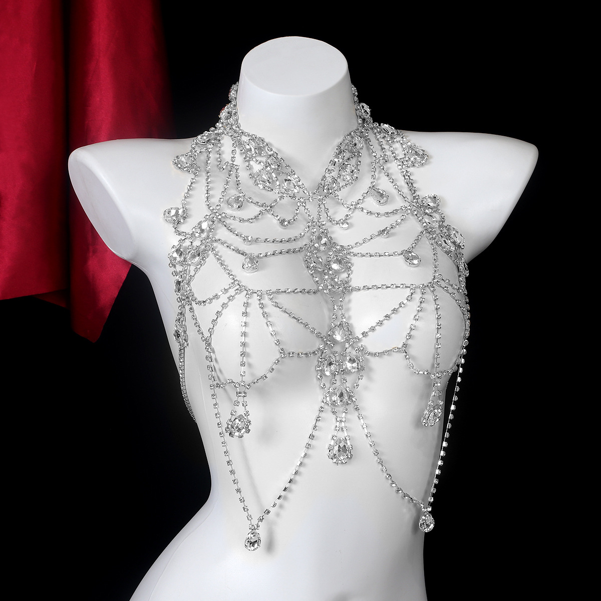 Rhinestone Body Chain: Sexy Layered Chest Jewelry for Women - Image 7