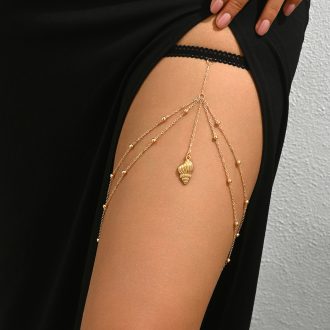 Sexy Thigh Chain: European Tassel Shell Body Jewelry