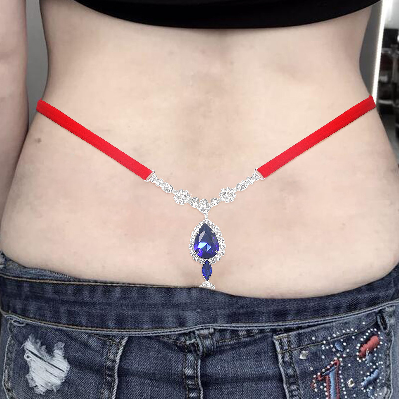 Diamond Rhinestone Body Chain Thong: Sexy Nightclub Lingerie - Image 2