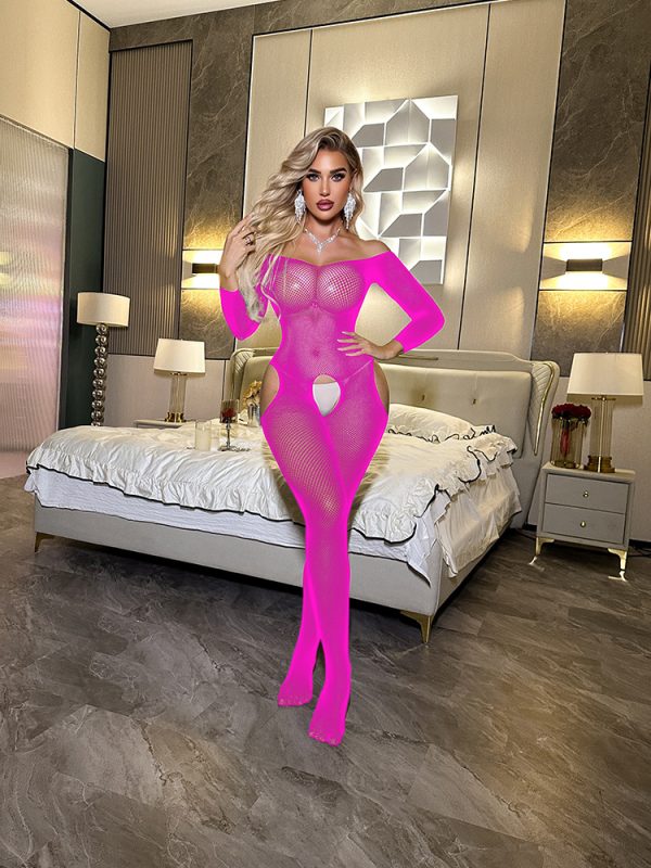 Sexy Fishnet Lingerie Jumpsuit: European Bodystocking Pajamas W619 - Image 10