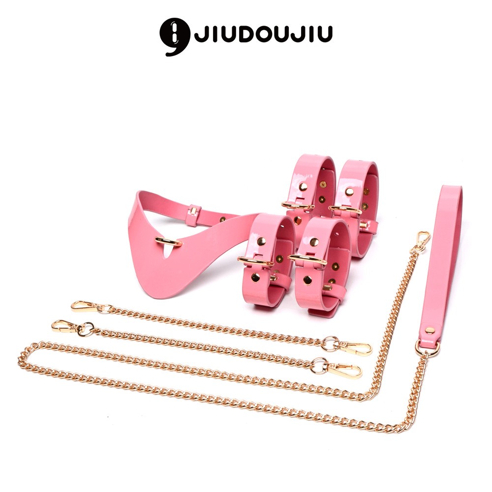 Sexy Sm Binding Seven-Piece Suit Collar Training Toys Hand and Foot Cuffs Bondage Couple Flirting Adult Products Cross-Border