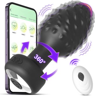 Vibrating Prostate Massager Butt Plug - Rotating Dual Stimulation for Men