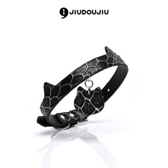 Engraved Cowhide Puppy Collar Necklace - Women's Fashion Choker - Cross-Border Dropshipping