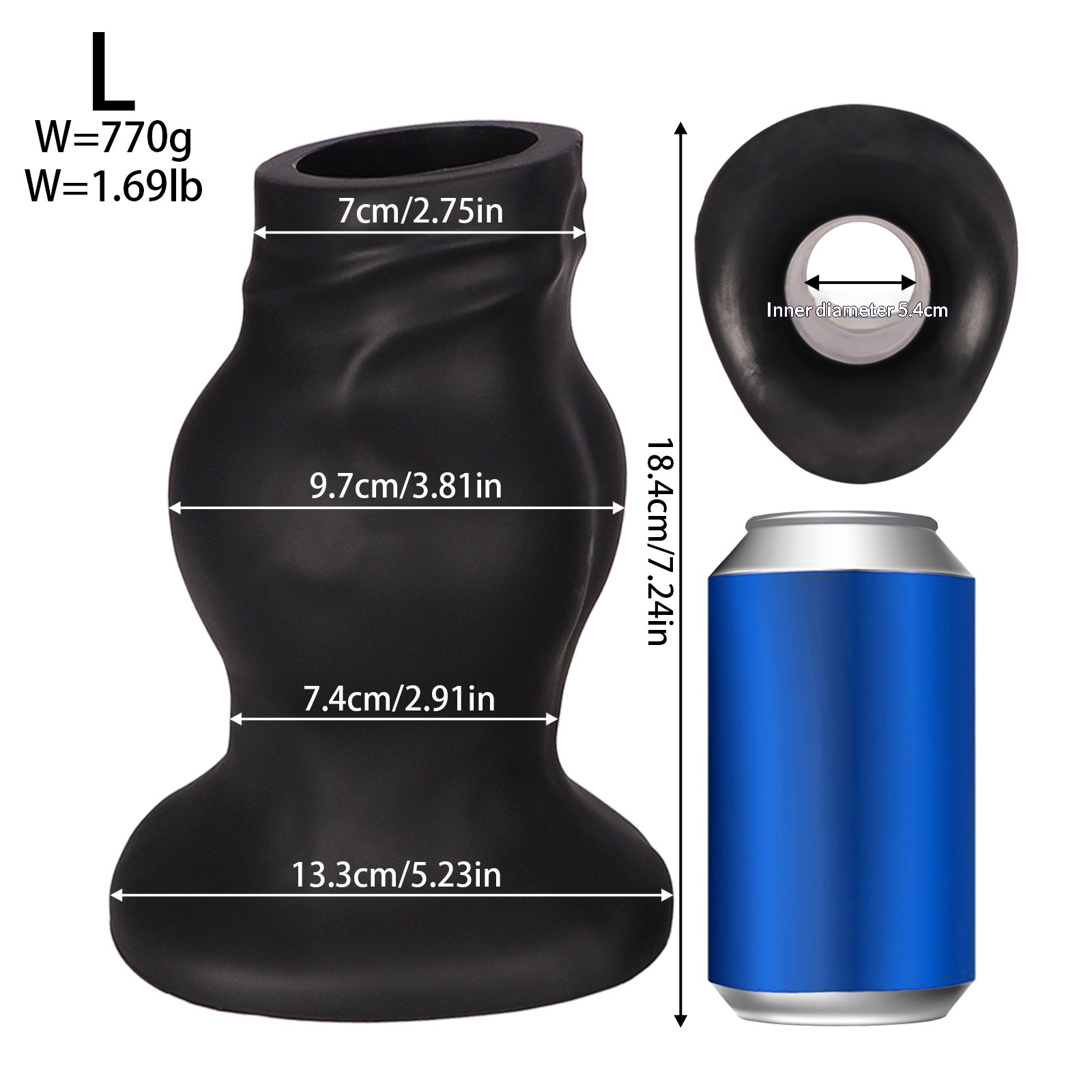 Liquid silicone peephole anal plug, anal dilator masturbator - Image 7