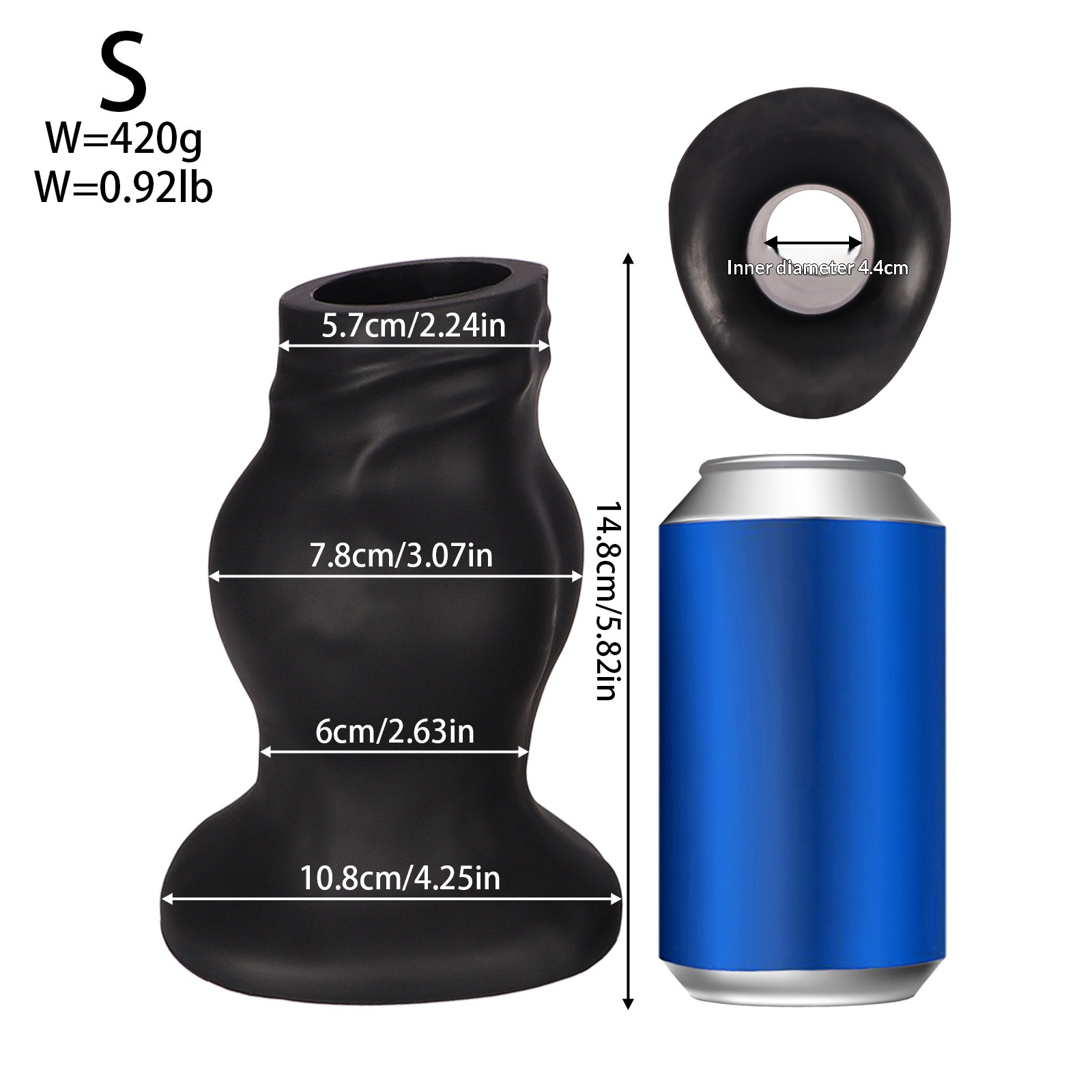 Liquid silicone peephole anal plug, anal dilator masturbator - Image 5