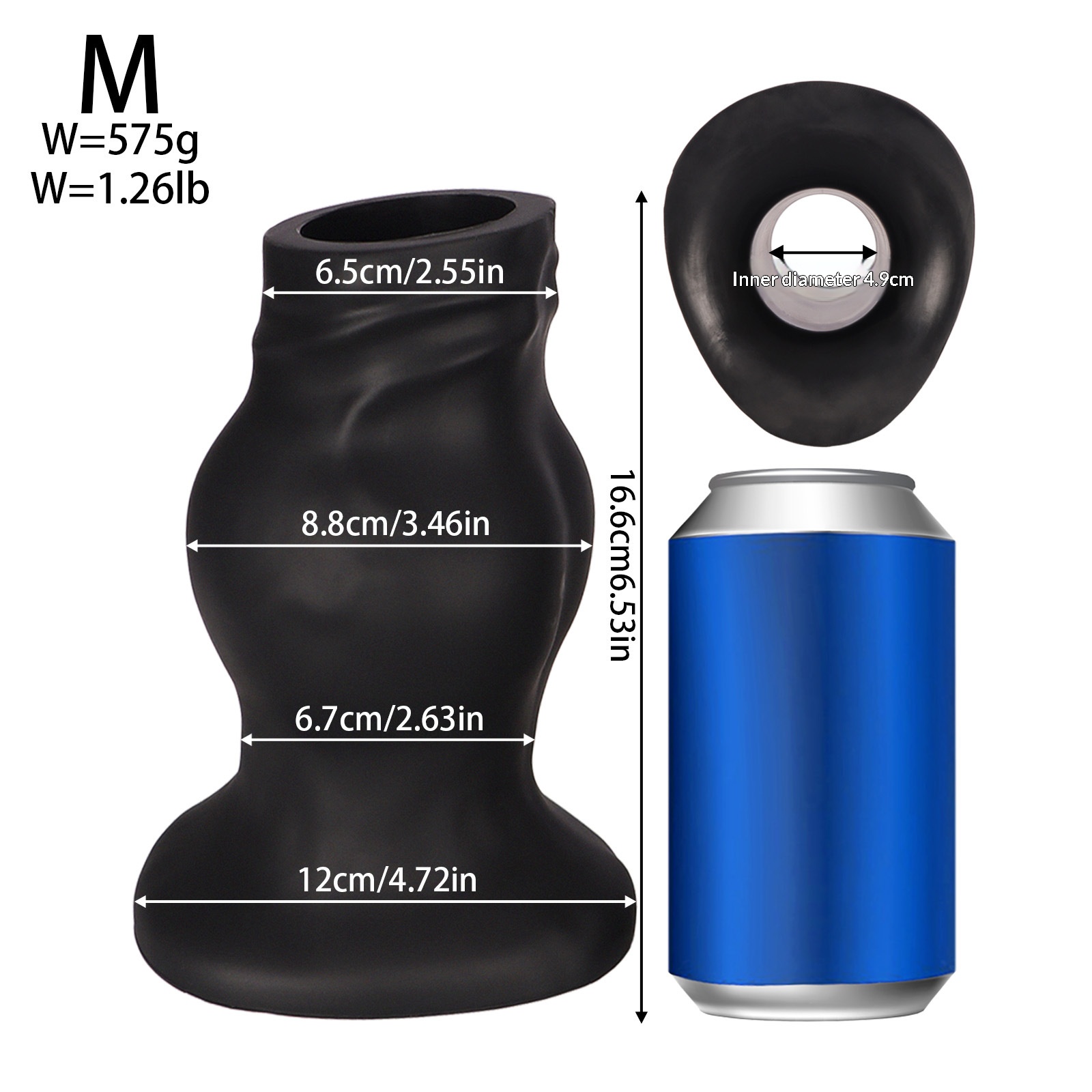 Liquid silicone peephole anal plug, anal dilator masturbator - Image 6