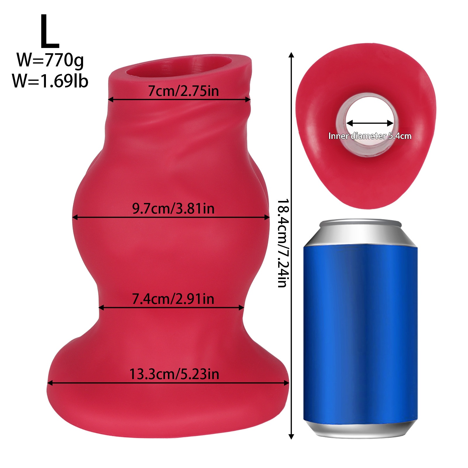 Liquid silicone peephole anal plug, anal dilator masturbator - Image 10