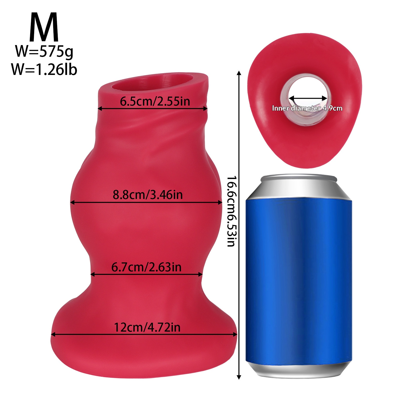 Liquid silicone peephole anal plug, anal dilator masturbator - Image 9