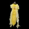 40cm Yellow Fox Fur Tail Anal Plug with Detachable Bow and Bell