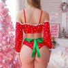 Pure Desire One-Shoulder Maid Lingerie Robe - Cute & Sexy Holiday Outfit