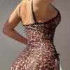 Leopard Print Sexy Sling Mini Skirt Lingerie for Women