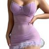 Sexy See-Through Mesh Backless Sling Lingerie with Steel Ring