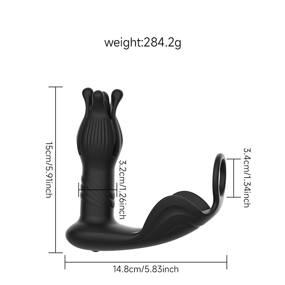 Remote Control Prostate Massager Vibrator Telescopic Anal Plug - Image 5