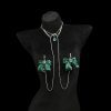 Victoria Original Design Luxury Rhinestone Nipple Chain with Black Bow