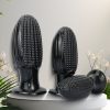 Mixed Color Dog Cock Shape Soft Meat Thrusting Butt Plug for Adult Pleasure