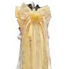 Golden Osmanthus Fox Tail Anal Plug - Handmade Light Yellow Fur with Bell Bow