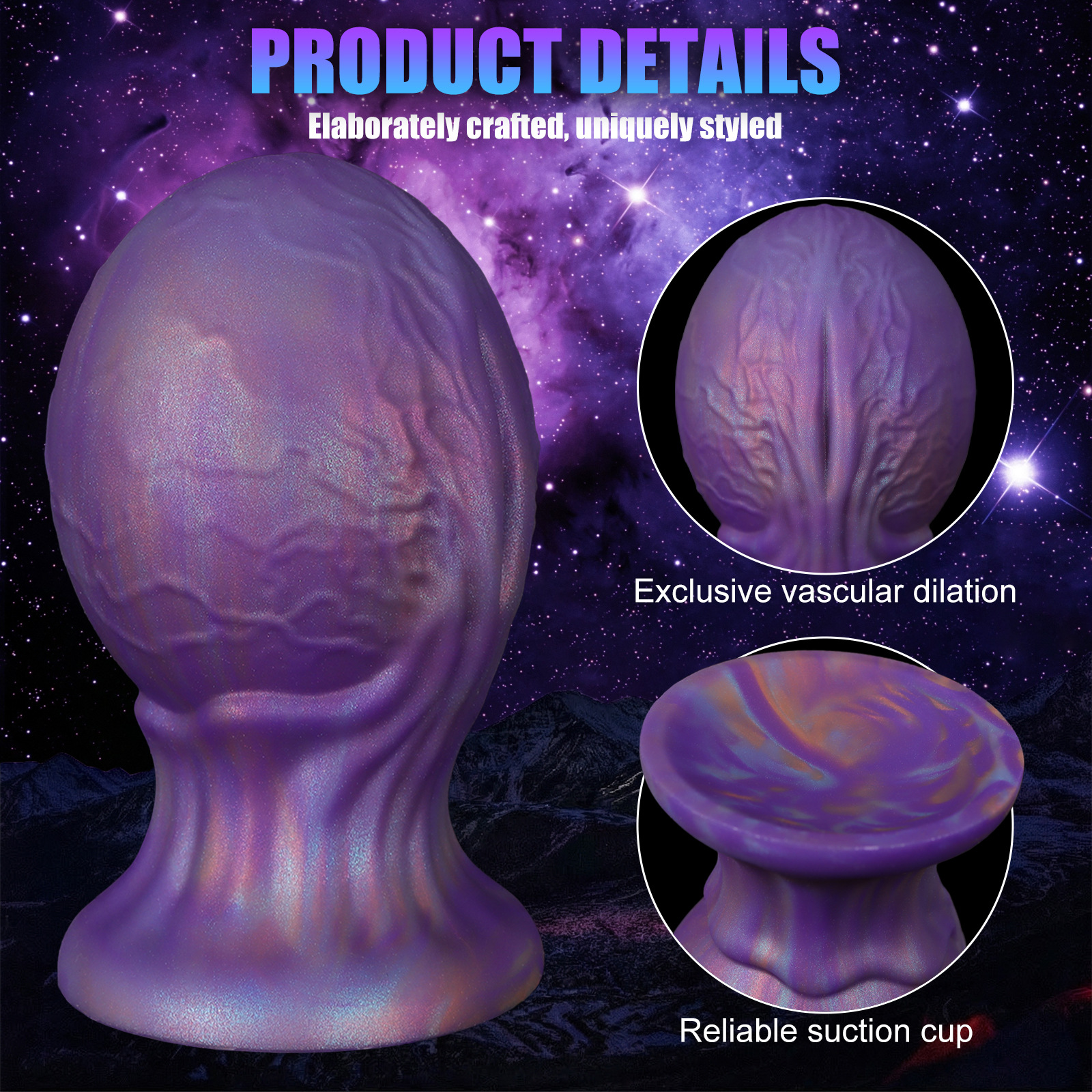 Large Silicone Dragon Egg Butt Plug for Adult Play & Pleasure - Image 2