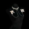 Chunhe Champagne Bow Rhinestone Palace Style Necklace Chest Chain