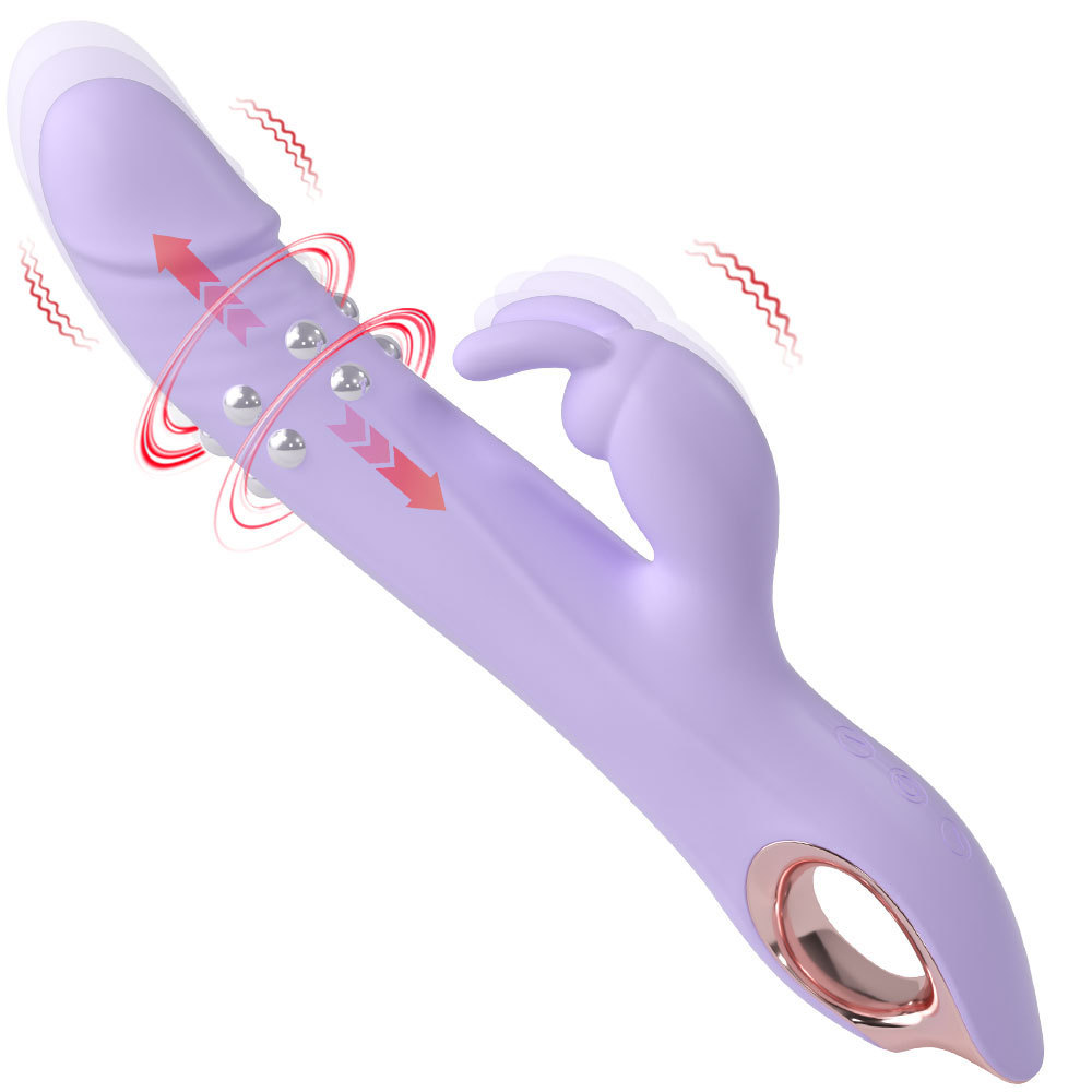 Female Rabbit Vibrator: Telescopic Electric Massager for Climax - Image 5