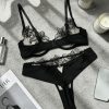 Sexy Floral Embroidered See-Through Lingerie Set for Women