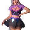 Purple Hot Girl Style Shawl Lingerie Set - Pure Lust Temptation Holiday Uniform