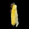 40cm Yellow Fox Fur Tail Anal Plug with Detachable Bow and Bell