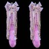 60CM Fox Fur Tail with Purple Bow & Bell - Dreamy Purple Butt Plug