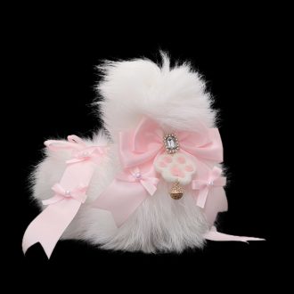Voice Activated Electric Furry Tail Doll – Realistic Cat Fox Butt Plug with Palace Bell