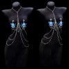 Dark Blue Retro Bow Bell Chest Chain - Sexy Body Jewelry