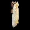 Golden Osmanthus Fox Tail Anal Plug - Handmade Light Yellow Fur with Bell Bow